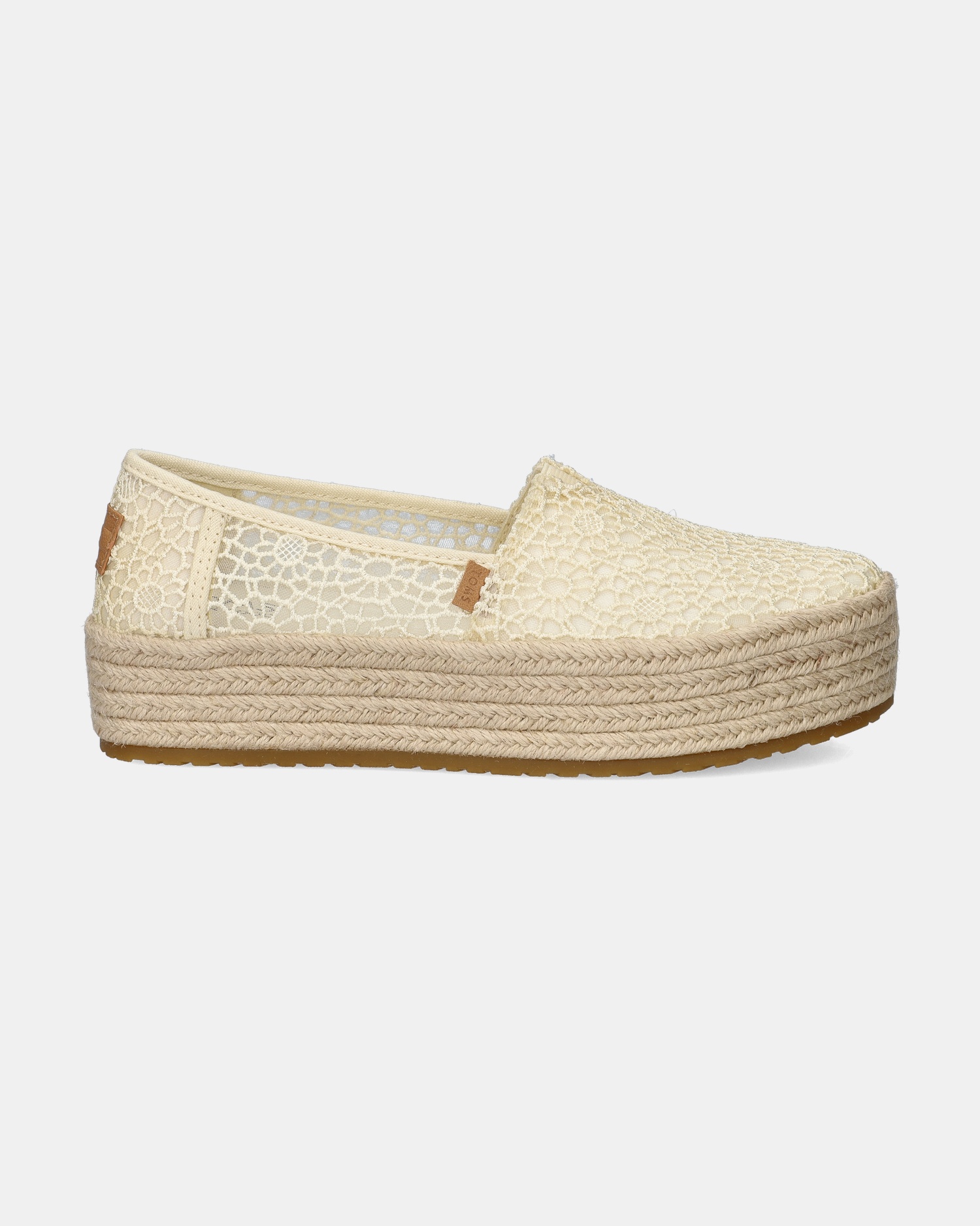 Toms Valencia Crochet Espadrilles  - ecru