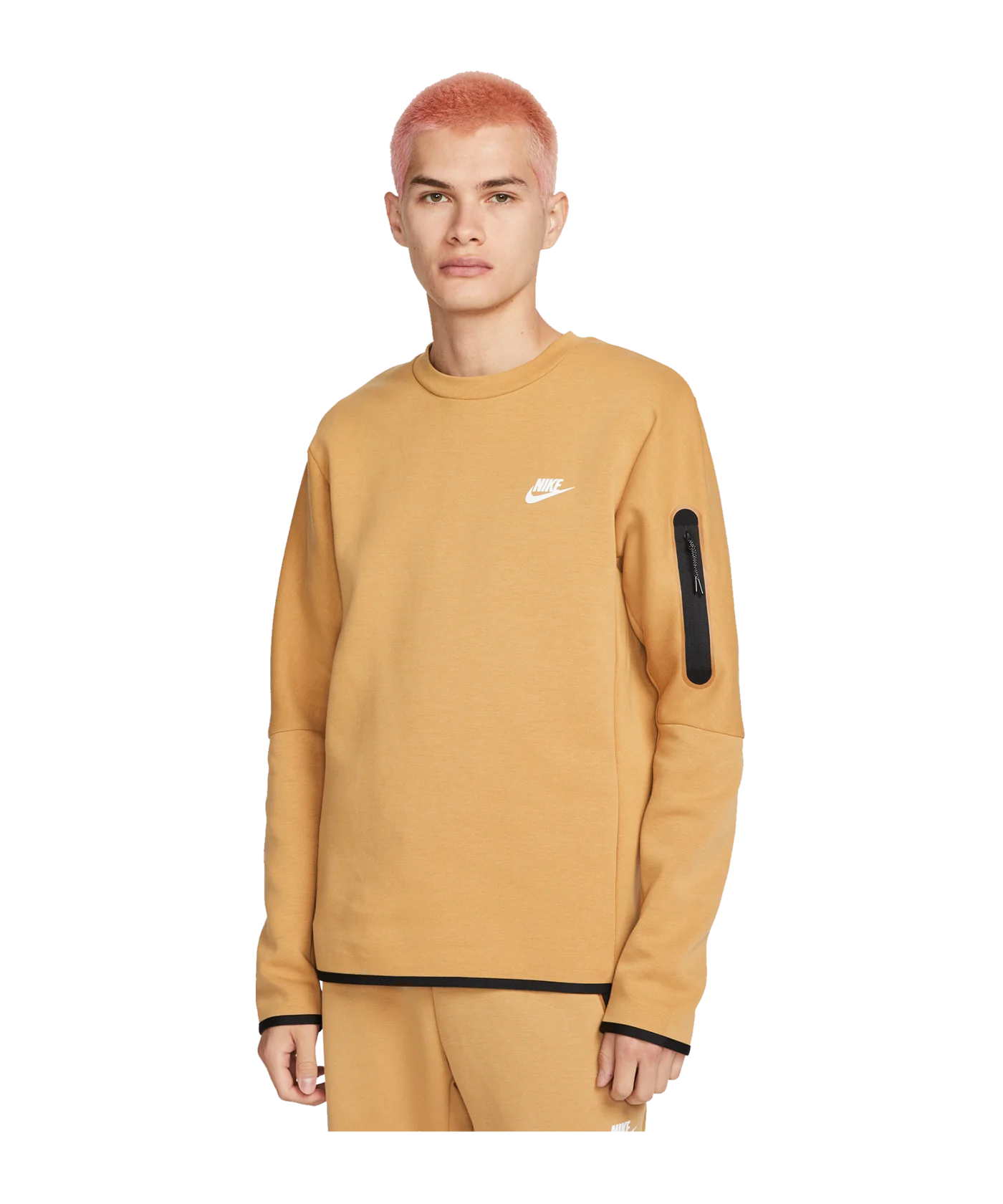 Nike Tech Fleece Crew Sweatshirt Gold F722