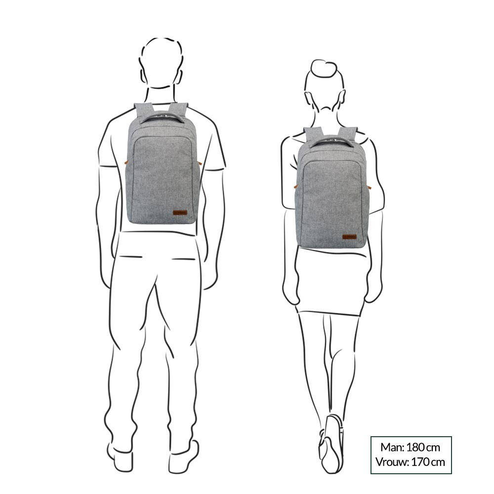 Travelite rugzak Basics Safety grijs