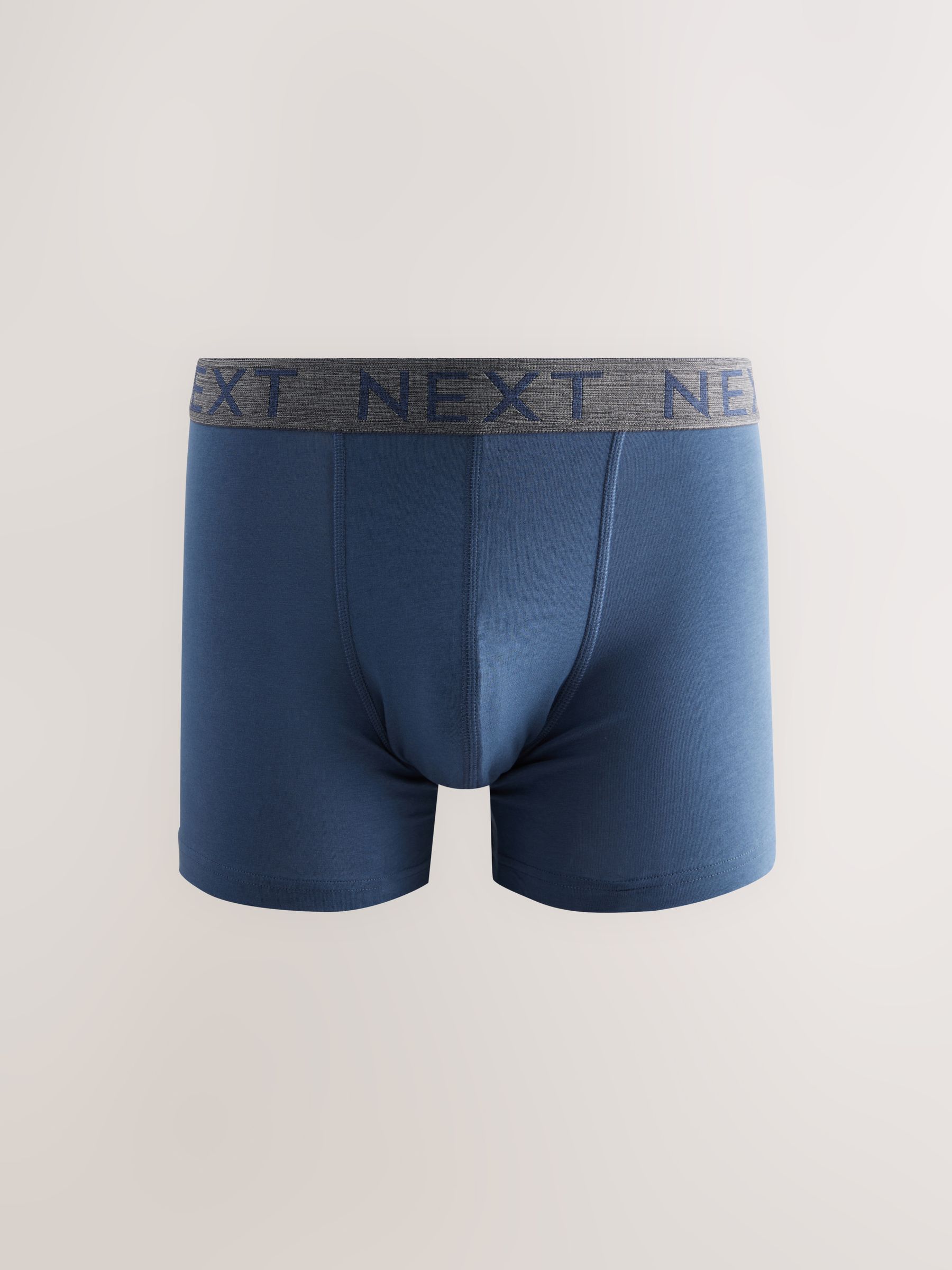 Blauw - Katoenrijke trunk boxershorts verpakking van 10