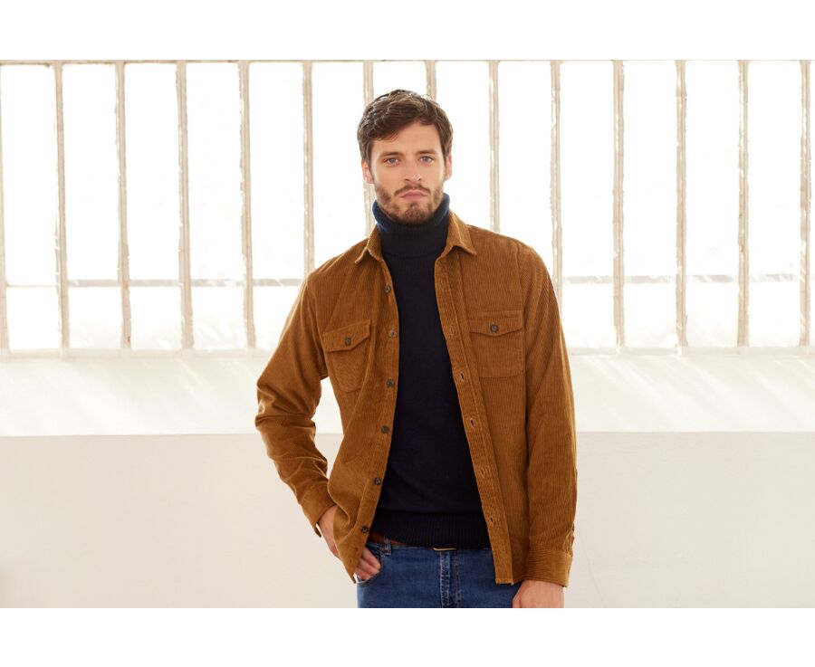 Surchemise en velours Chamois - VICTORIN