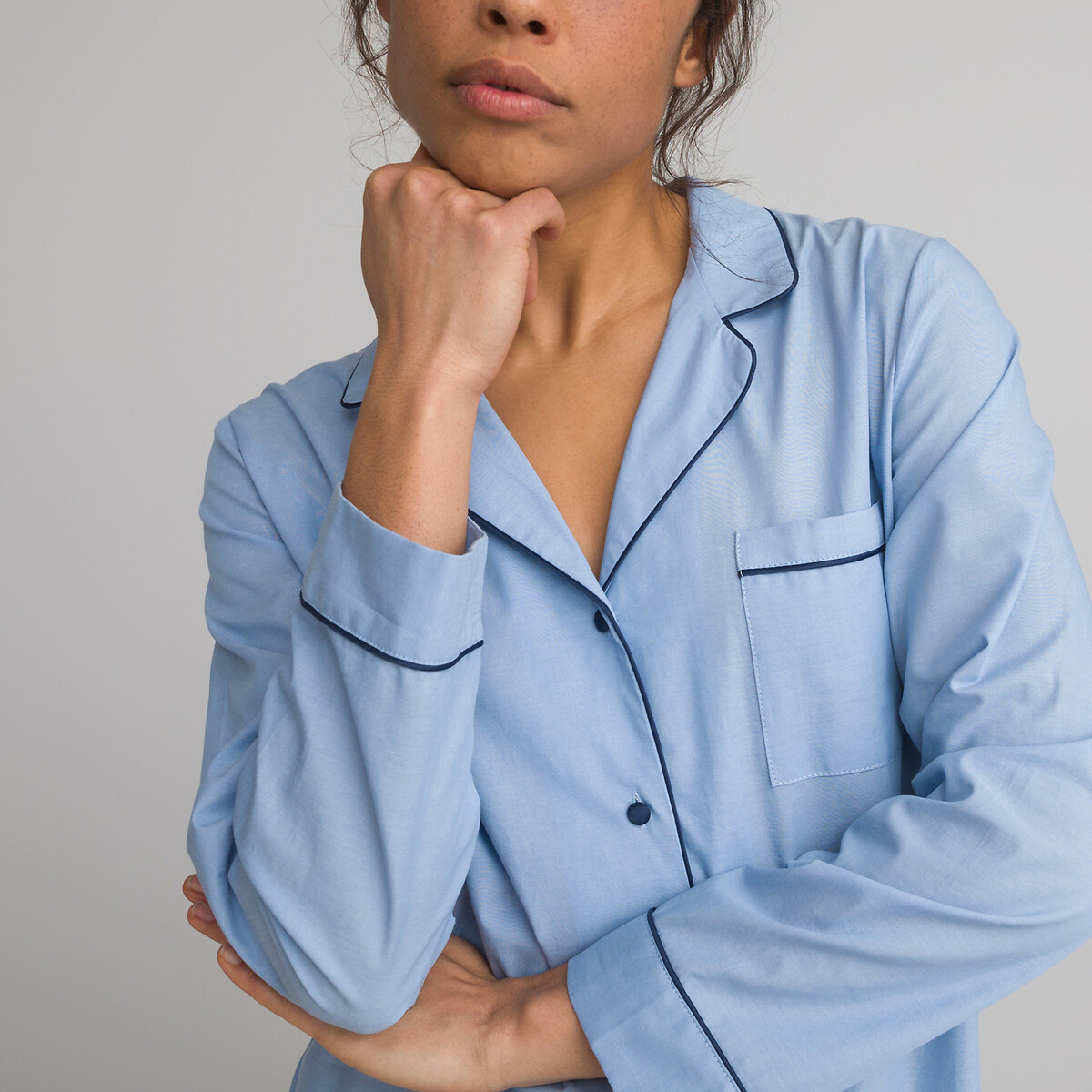 COLEÇÕES LA REDOUTE<br>Camisola de algodão chambray, Signature
