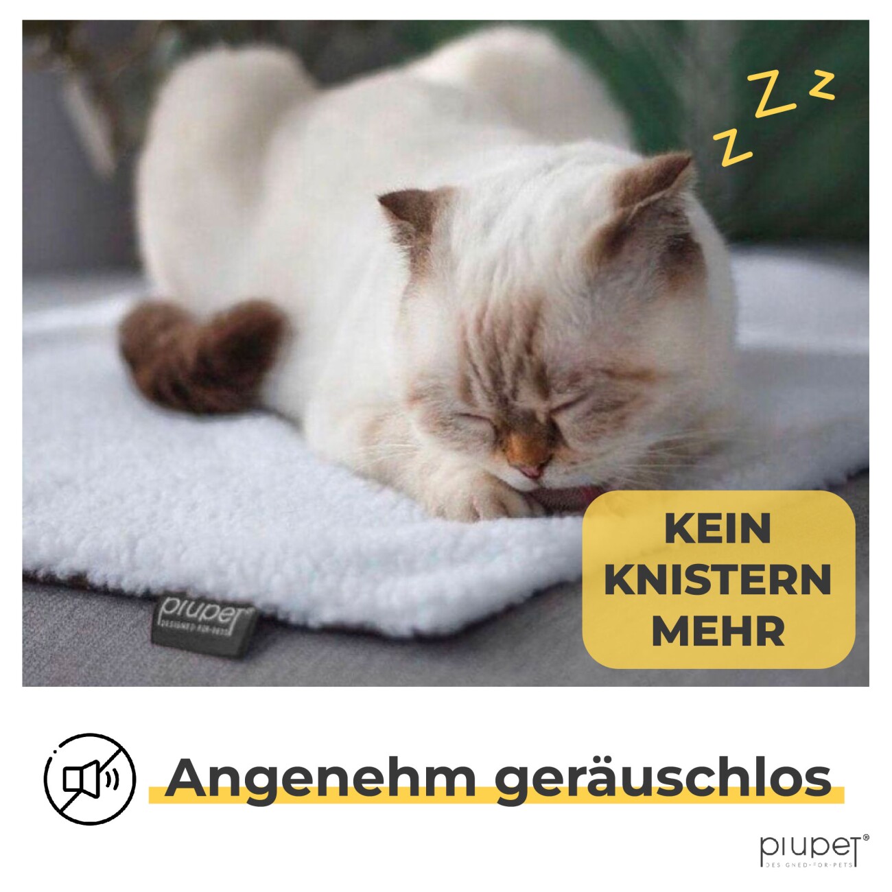PIUPET Selbstheizende Katzendecke beige