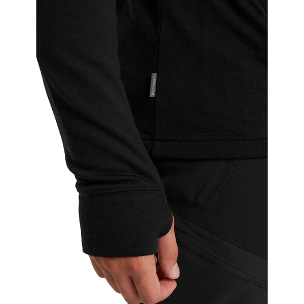 Veste polaire ICEBREAKER QUANTUM III LS ZIP HOODIE BLACK
