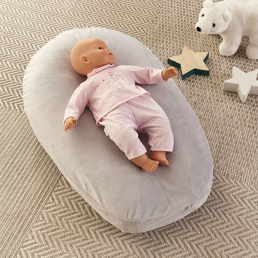 Housse de coussin de maternité - Polaire gris - Doré