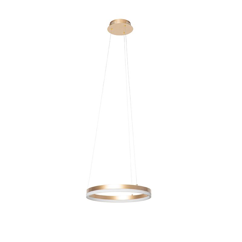 Design hanglamp goud 40 cm incl. LED 3-staps dimbaar - Anello