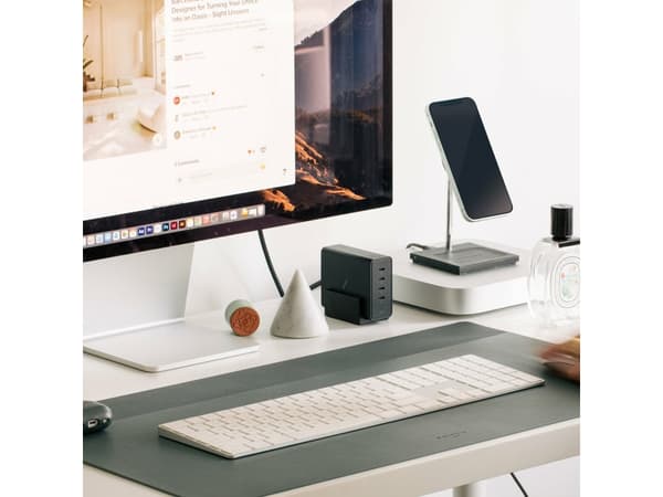 Native Union DESK-MAT-GRNSAN, Grønn, Grå, Monokromatisk, Polyester, Polyurethan, Antiskliunderlag