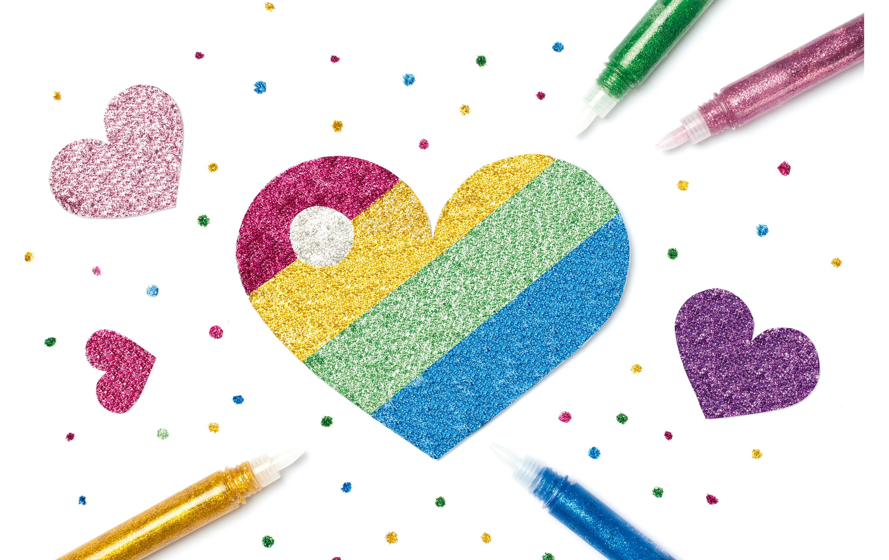Glitzerstift Glue 10 StückSet mit 10 Klebestiften
