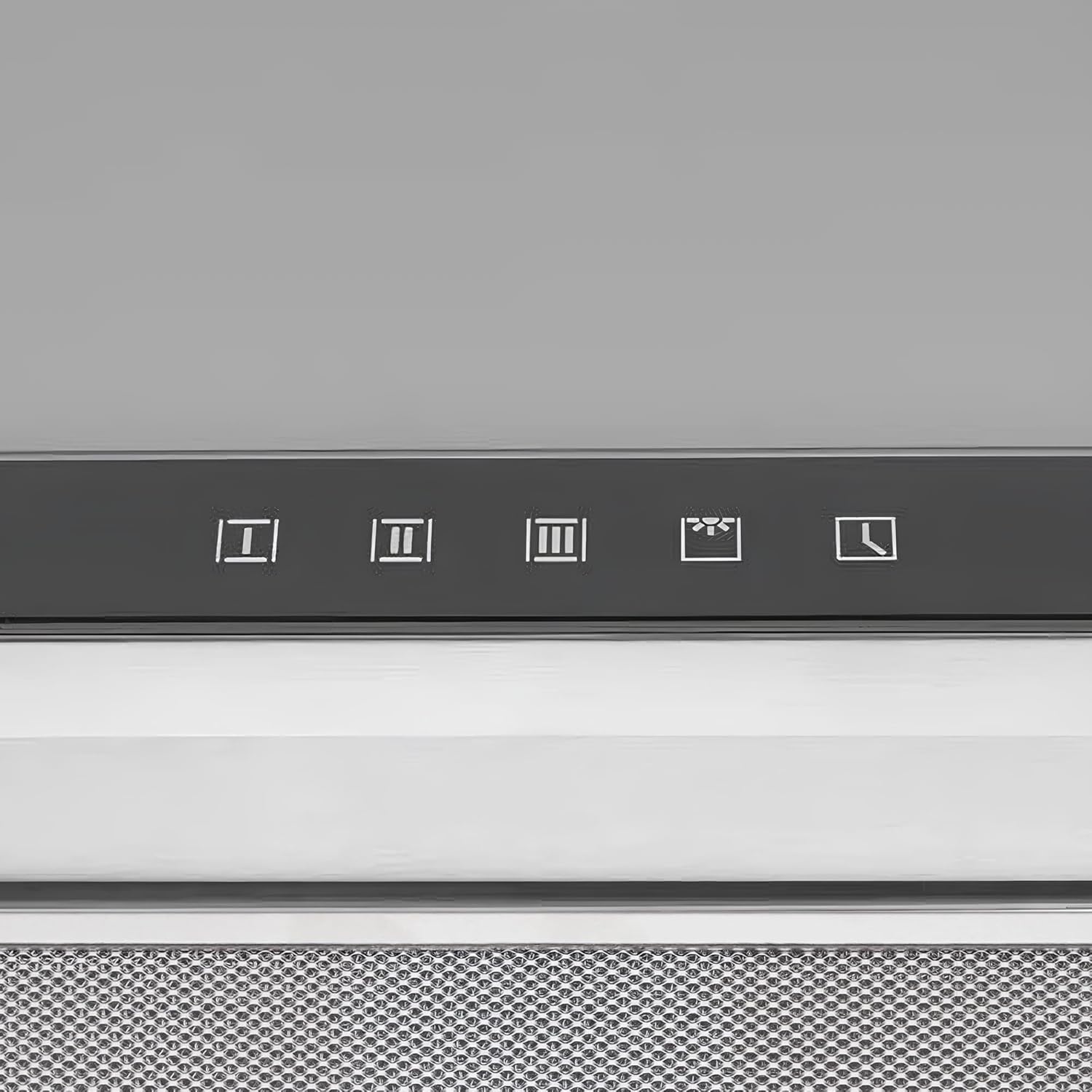 Kaiser Einbau Dunstabzugshaube EA 644 Eco Flachschirmhaube 60 cm, Edelstahl Schwarzglas, Air Power 910 m³/h, TouchControl, LED, Umluft Abluft, Metallfilter, Umlufthaube inklusive Aktivkohlefilter