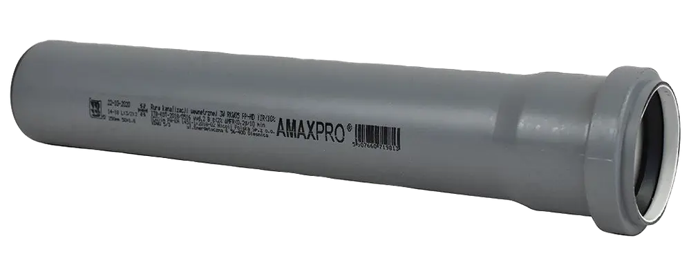 PP afløbsrør 50 x 250 mm