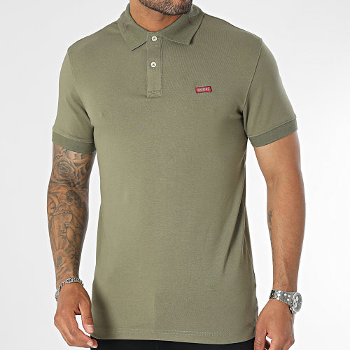 Polo Manches Courtes Slim M3YP66-KBL51 Vert Kaki