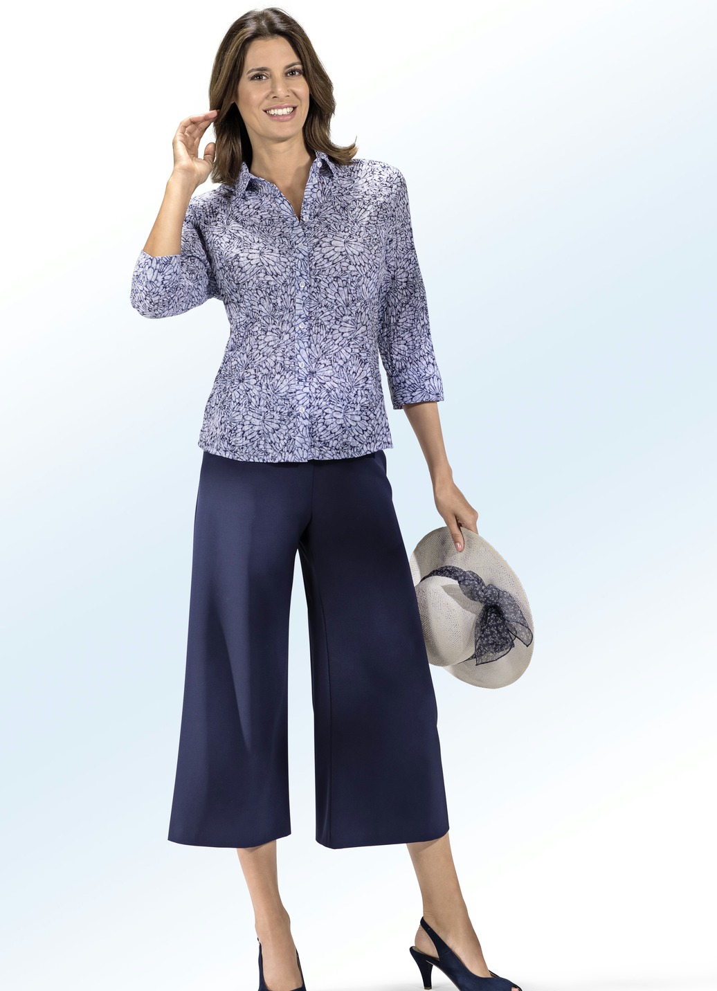 Bluse aus gecrashtem Ausbrenner-Gewebe
