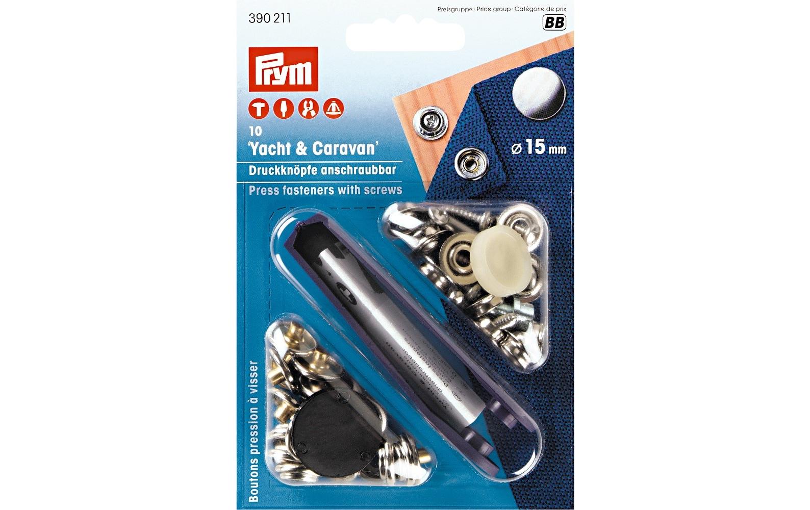 Druckknöpfe Caravan 15 mm, 10 StückDruckknöpfe Yacht und Caravan