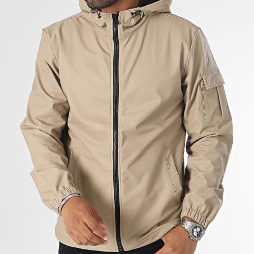 Veste Zippée Capuche Beige