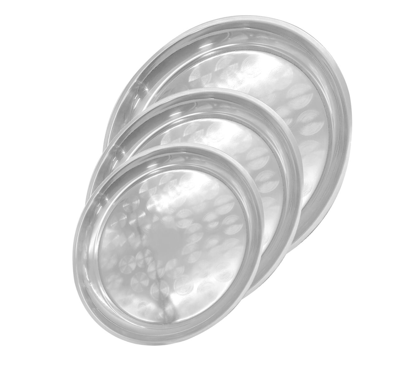 Edelstahl Serviertablett 30cm oval