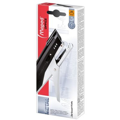 Maped - Pince agrafeuse Essentials E4401 noir - capacité de 15 feuilles - agrafes 8/4 ou Bébé