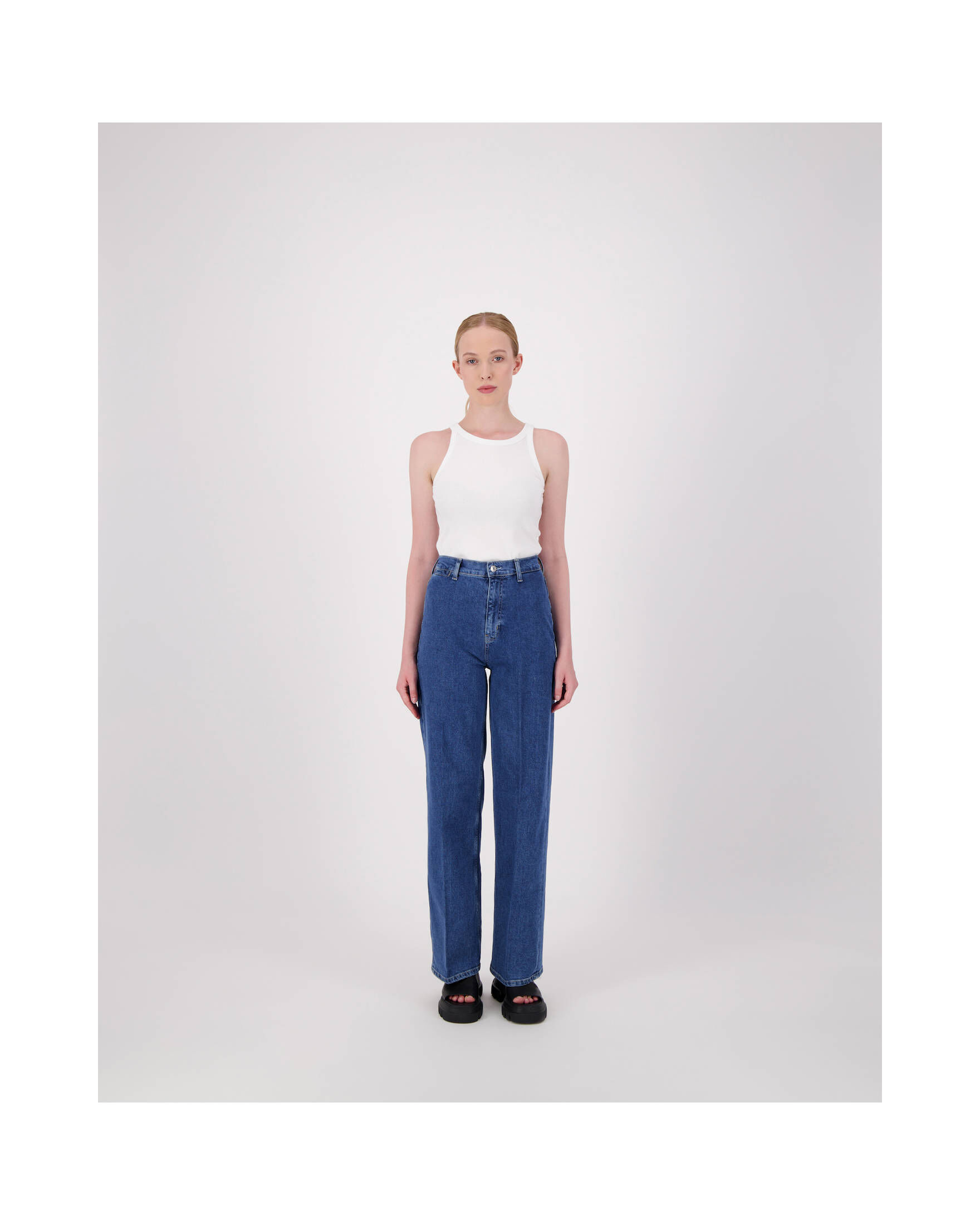 CALVIN KLEIN| Damen Jeans High Rise Wide Leg