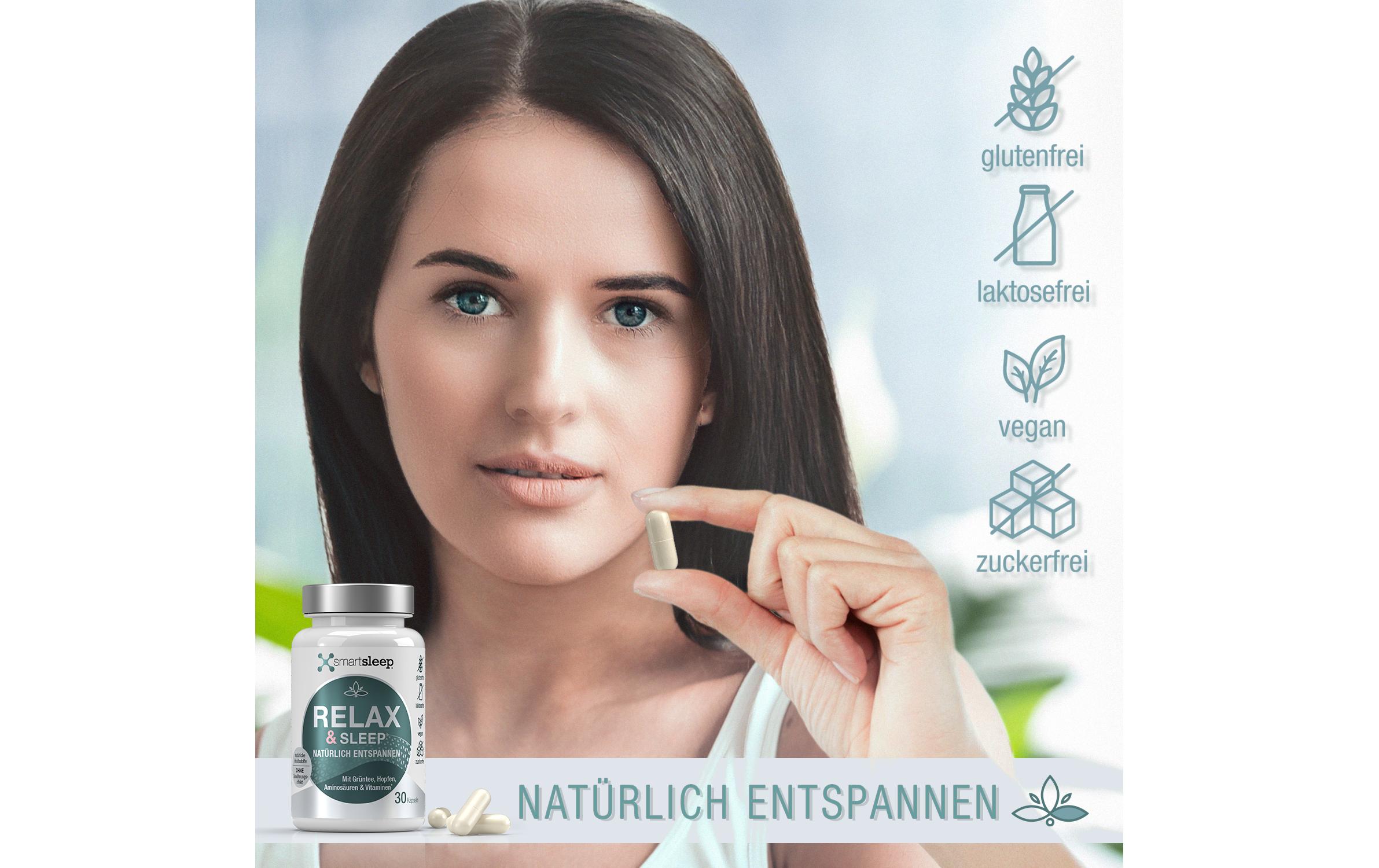 Kapsel Relax & Sleep 30 KapselnVeganes Nahrungsergänzungsmittel für die Nacht