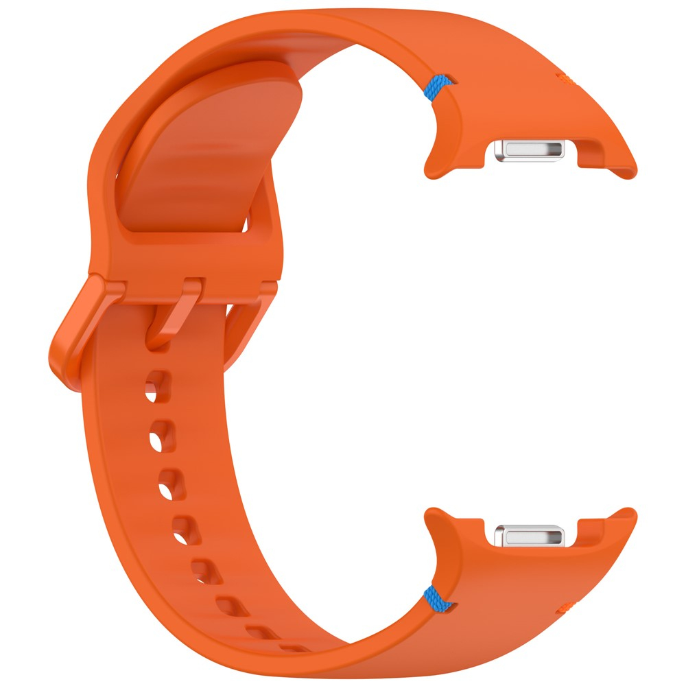 Samsung Galaxy Watch 8 (44mm) (Gr. L) Silikon Armband mit dekorativer Naht und Dornschliesse - Orange