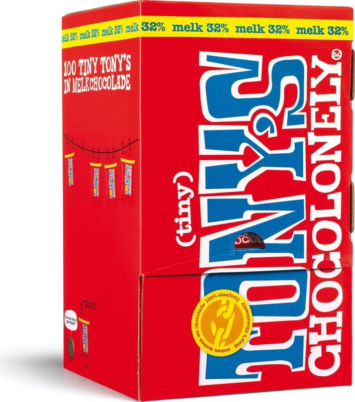 Tony's Chocolonely Tiny Tony's Melk Chocolade - Melkchocolade - 900 Gram - 100 Stuks