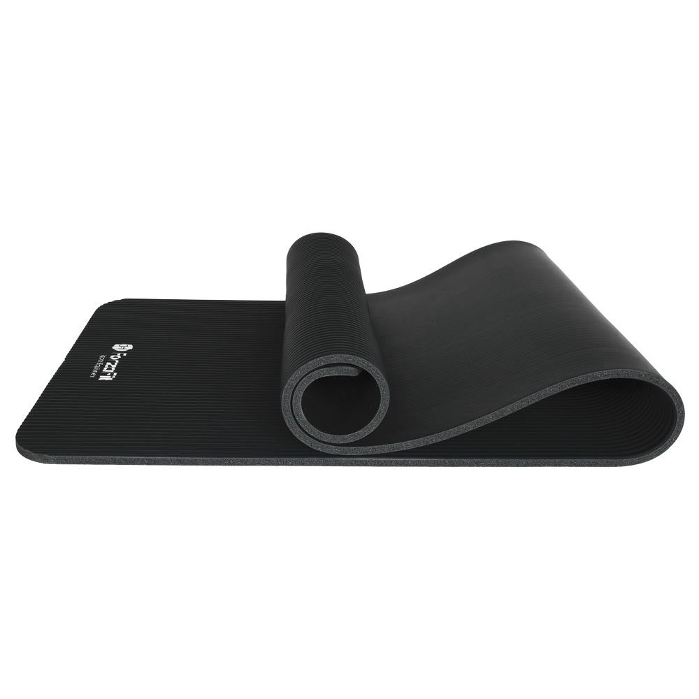ForzaFit 12 mm yoga mat met draagriem - Black