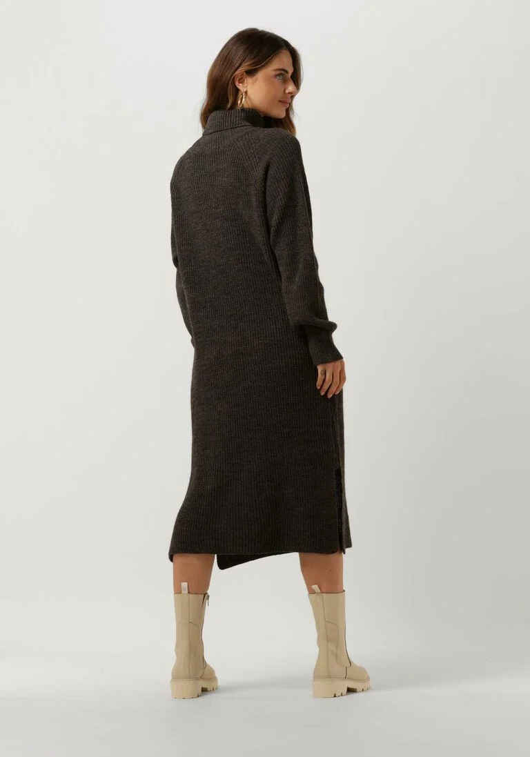 LEVETE ROOM bruine levete room midi jurk lr-kalima 13 dress