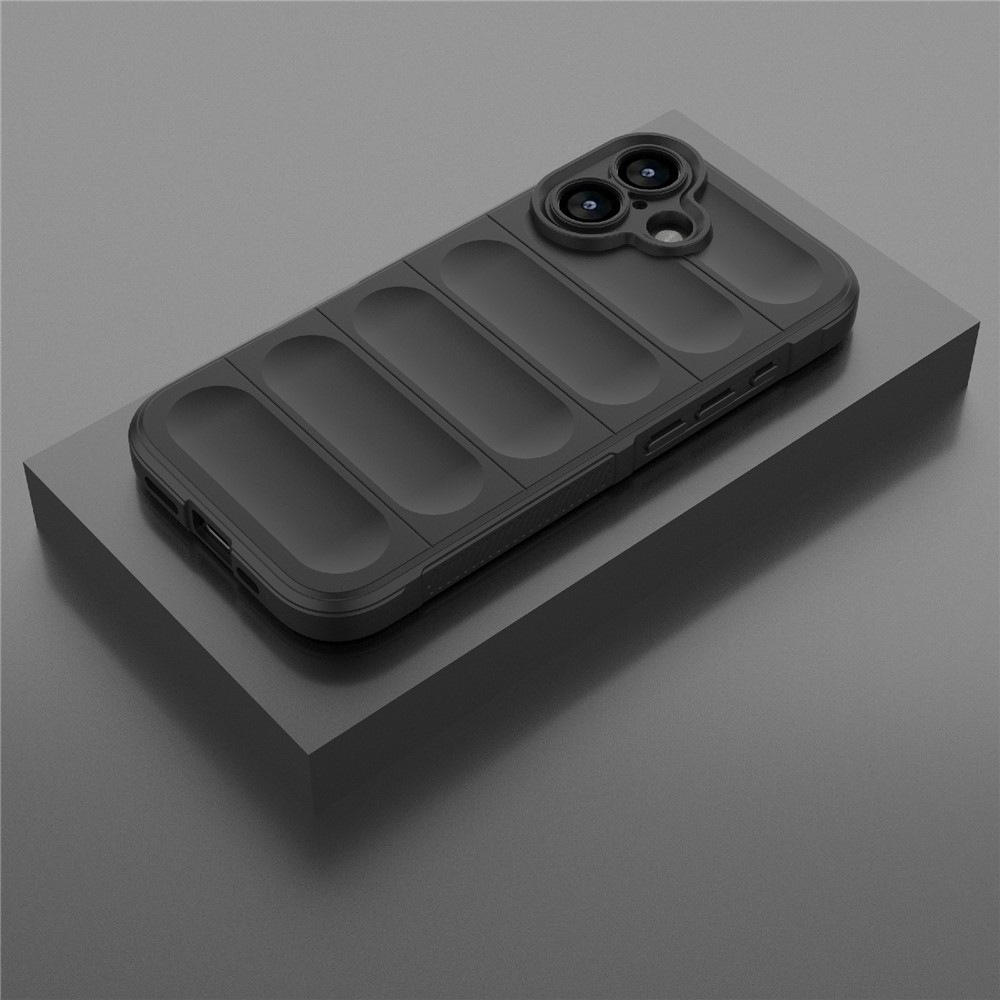 iPhone 17 Outdoor Gummi Schutzhülle Anti-Drop - Schwarz