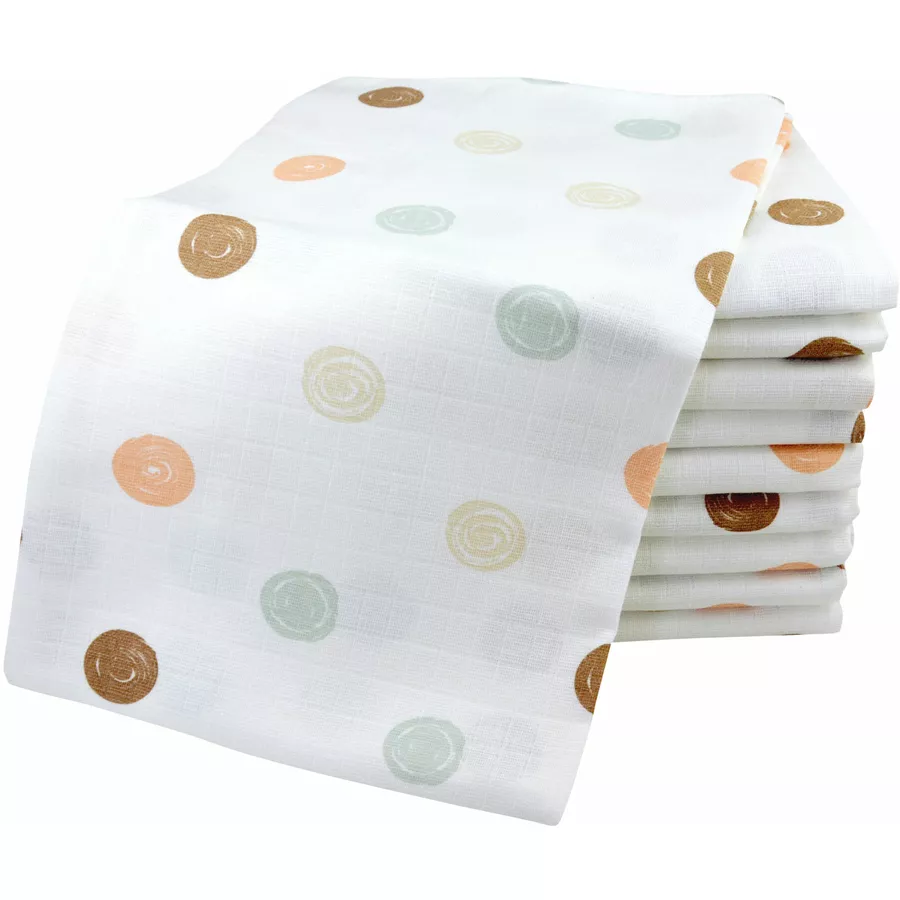 M.M.C. Mullwindel 10 PACK Natur Motive 80x70 cm Mulltücher 10 Punkte