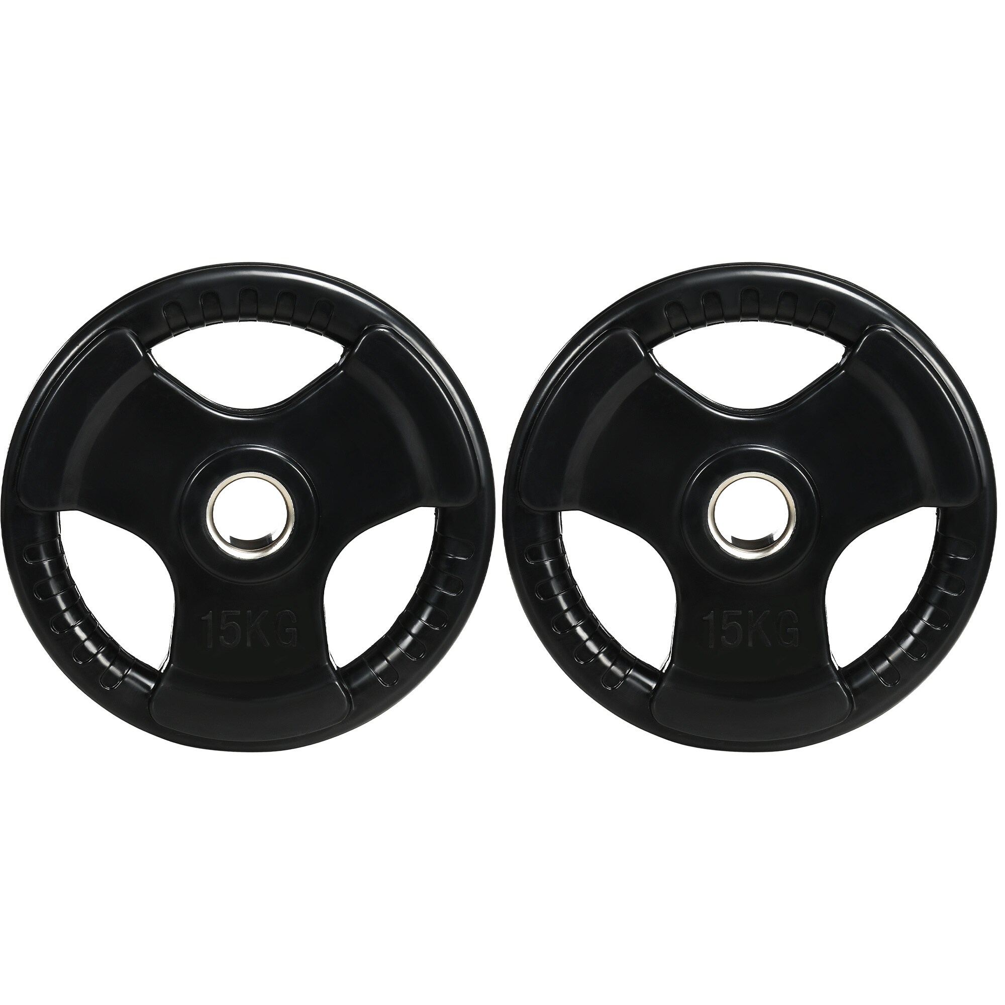 SPORTNOW Hantelscheibe mit 5 cm Bohrung schwarz 36L x 36B x 5H cm