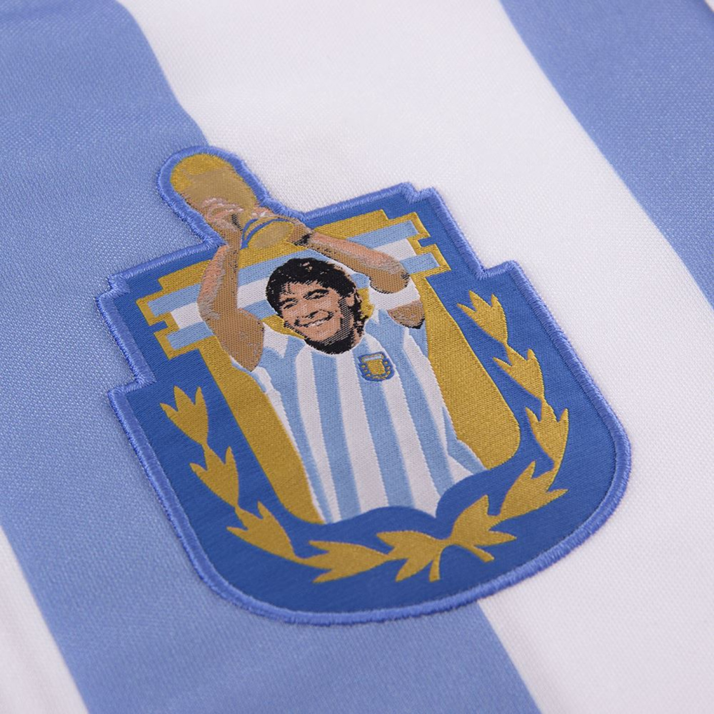 COPA Maradona X Argentina 1986 Retro Voetbalshirt Lichtblauw Wit