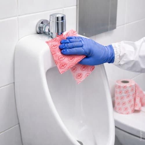 Essuyage microfibre usage unique Disporoll rouge 25 x 33 cm Decitex