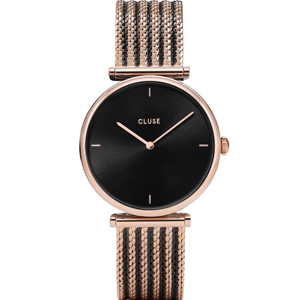 Montre femme Cluse Triomphe Mesh Bicolour Rose Black /Black