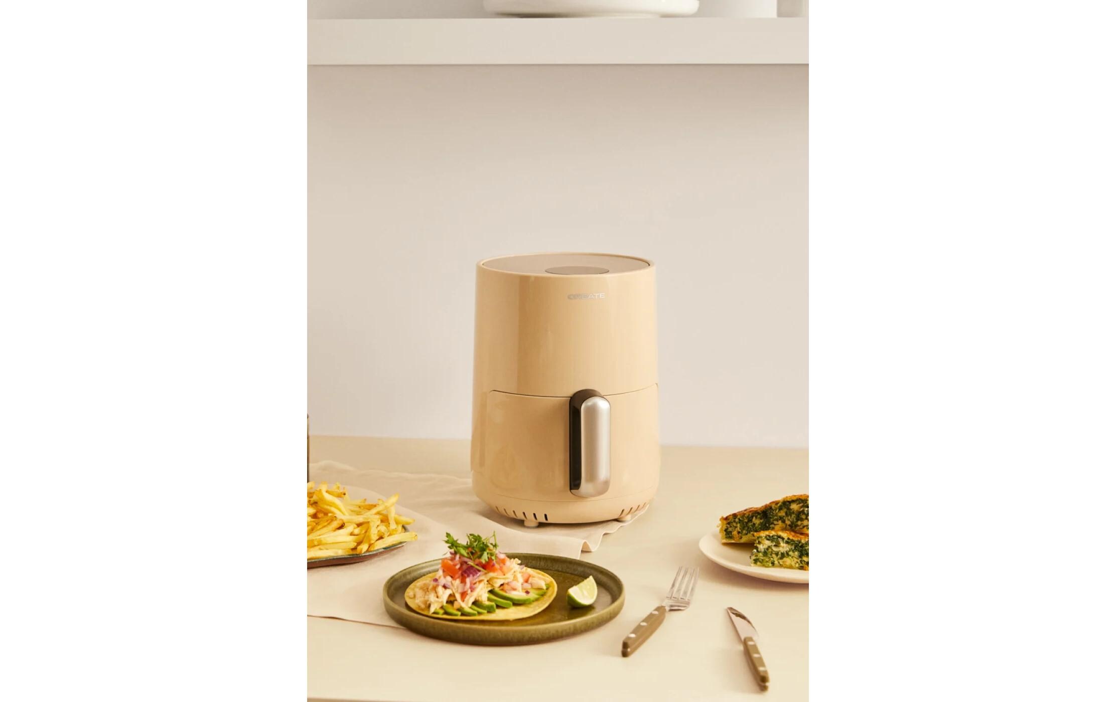 Heissluft-Fritteuse Air Fryer Sand 1.5 lKompakter Air Fryer für fettarmes Frittieren und Backen