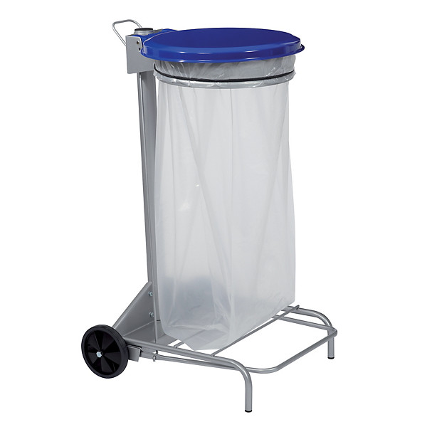 Supports sacs à pédale 110 L bleu
