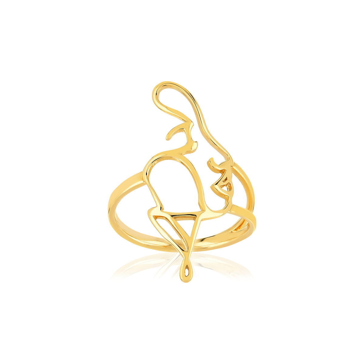 Bague or jaune 375