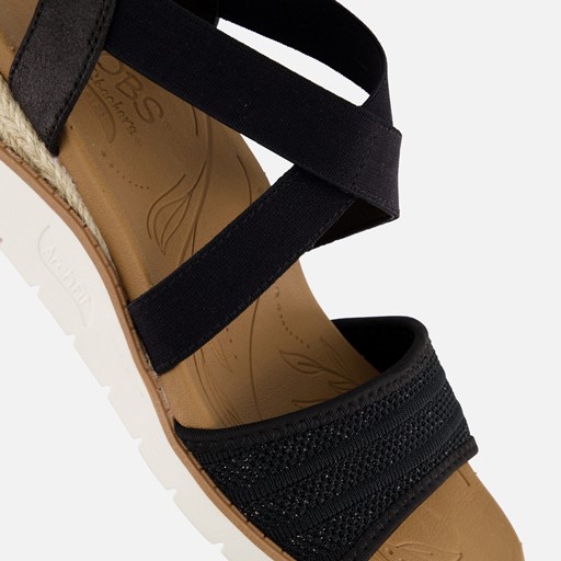 Skechers Bobs Arch Fit Beach Kiss Sandalen zwart