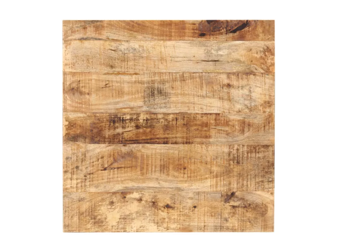 Table de bistro Carrée 60x60x75 cm Bois de manguier brut