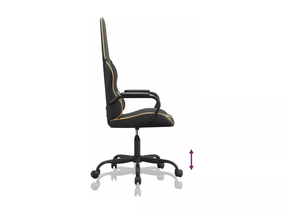 Chaise de jeu Noir et doré Similicuir
