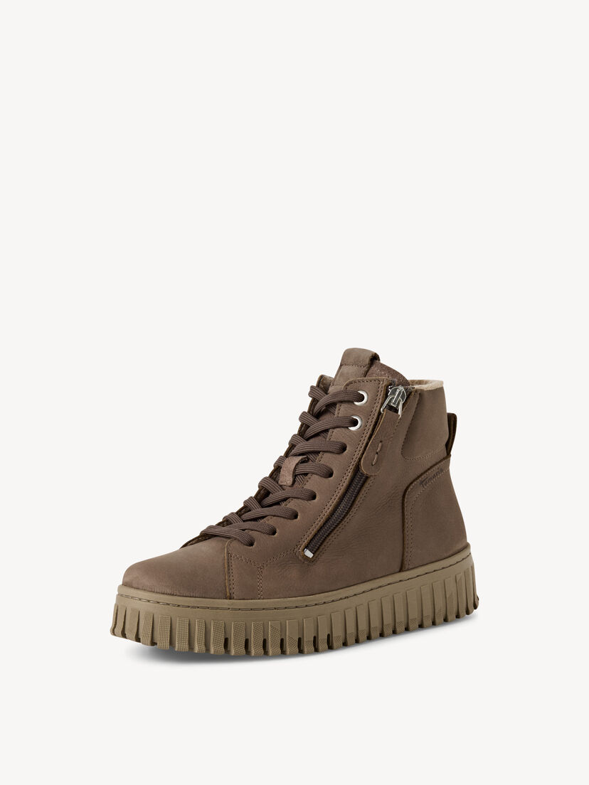 Leren Enkellaarsje - beige