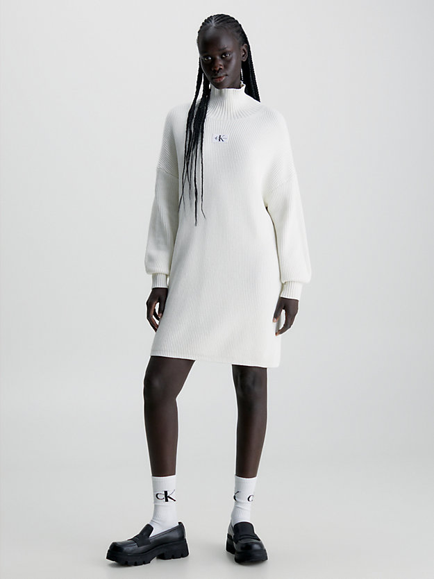 Vestido de malha de algodão com modelagem solta