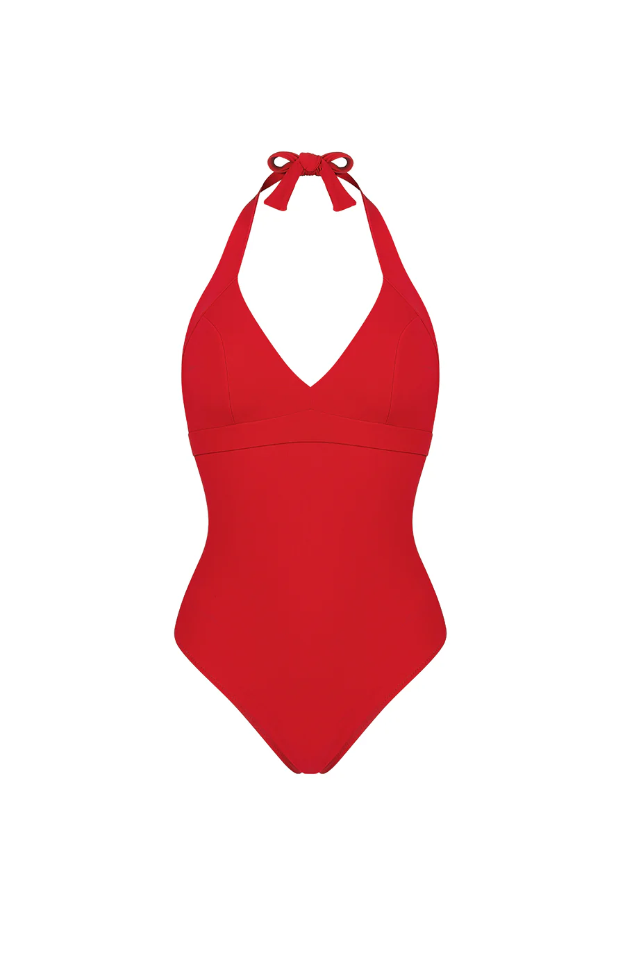 laam Maillot de bain 1 pièce rouge forme triangle Rouge
