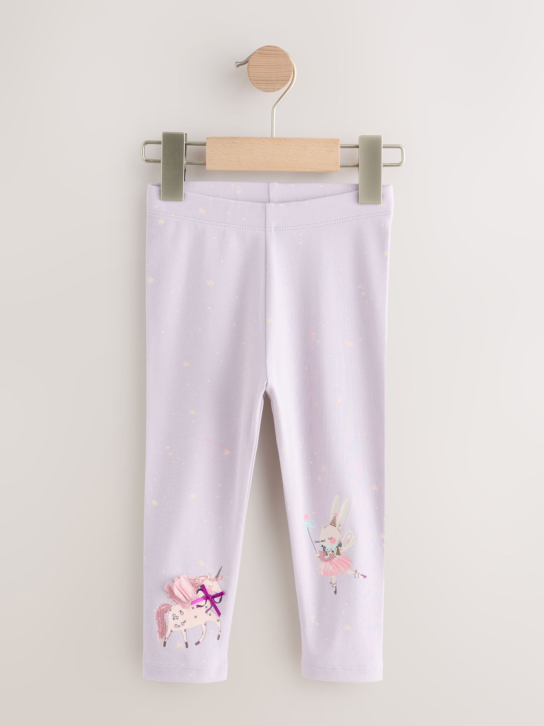 Lila-paars - Versierde leggings (3 mnd-7 jr)