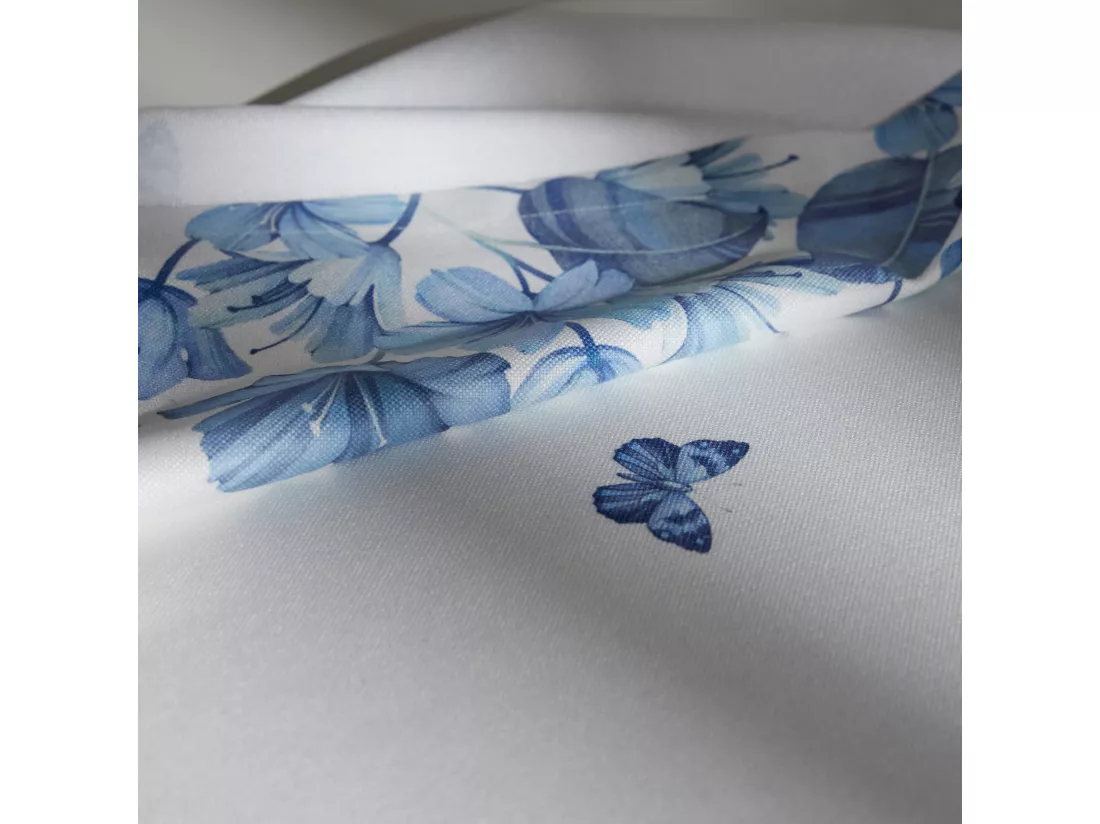Serviette Imprimée Delioso Blanc Moyen 80 x 80