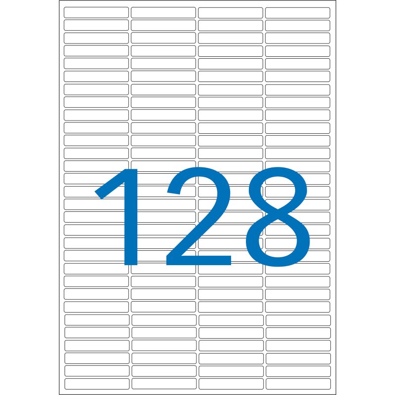 Etiquette adresse multi-usages 6 x 33,5 mm Agipa blanche - Pochette de 2048