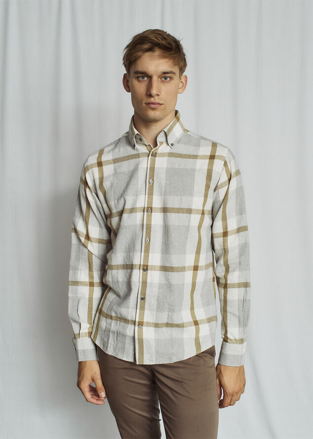 Bruun & Stengade BS Triton Casual Modern Fit Shirt Light grey