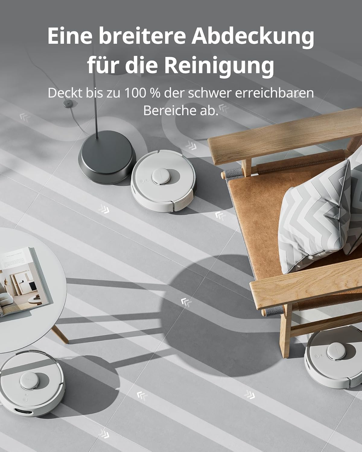 SwitchBot K10+ Pro Saugroboter mit Absaugstation 90 Tage, 45dB Ultraleise, Mini Staubsauger Roboter mit LiDAR-Navigation für Große Eckenabdeckung, Einweg-Feuchttücher zum Wischen, kompatibel mit Alexa