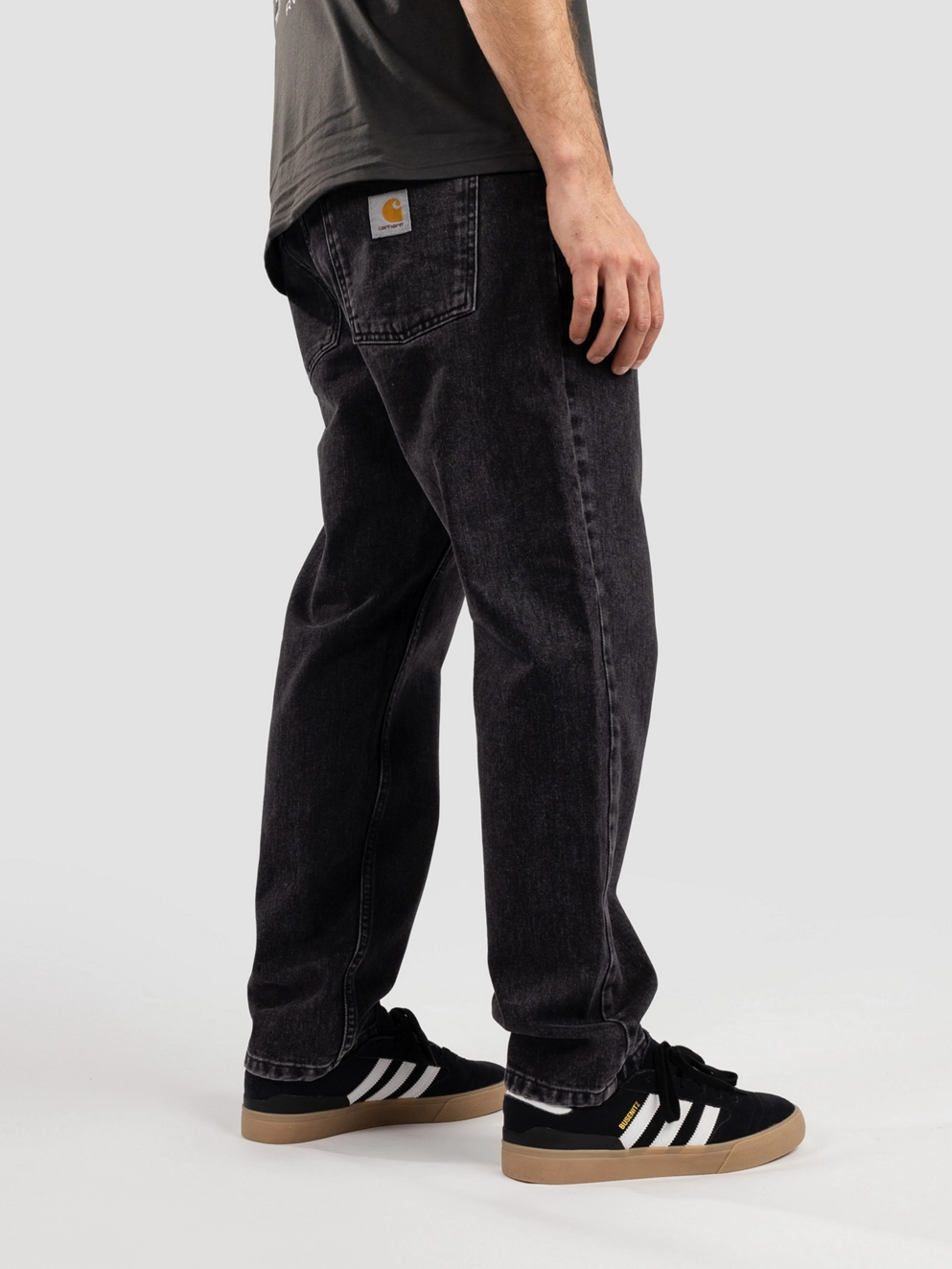 Carhartt WIP Newel Jeans stone washed black