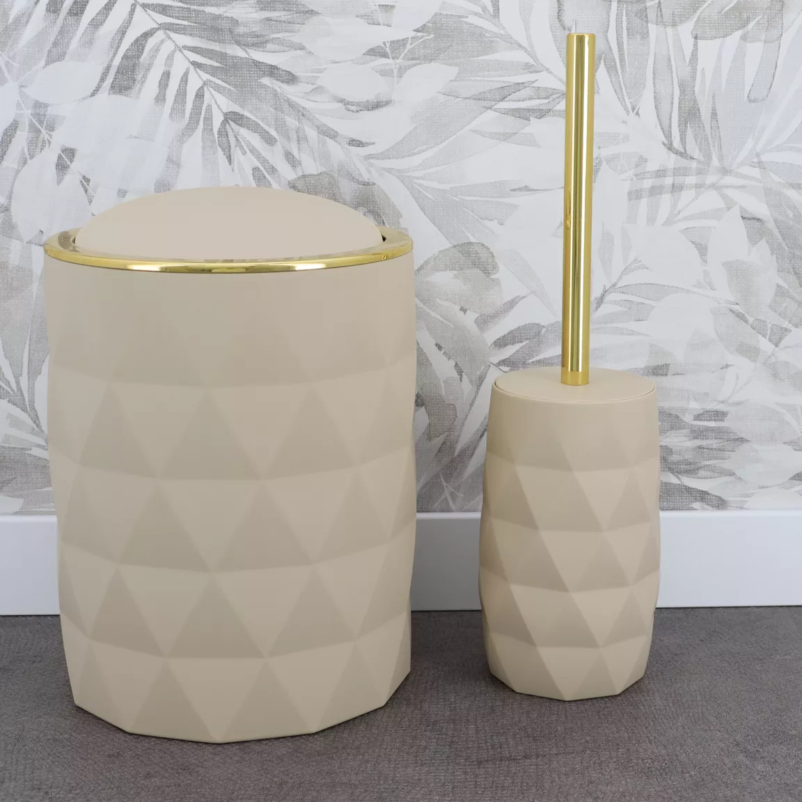 Poubelle salle de bain 6L Rubby Beige