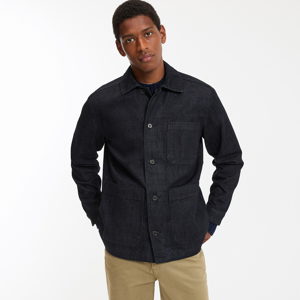 COLEÇÕES LA REDOUTE<br>Jaqueta de trabalho em denim selvedge Signature HECTOR