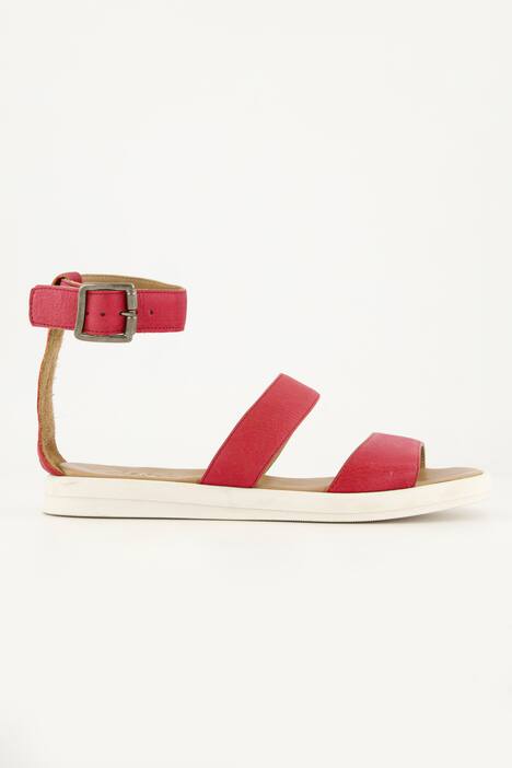 Leder-Sandalen, Nappaleder, Fesselriemen, Weite H, lychee